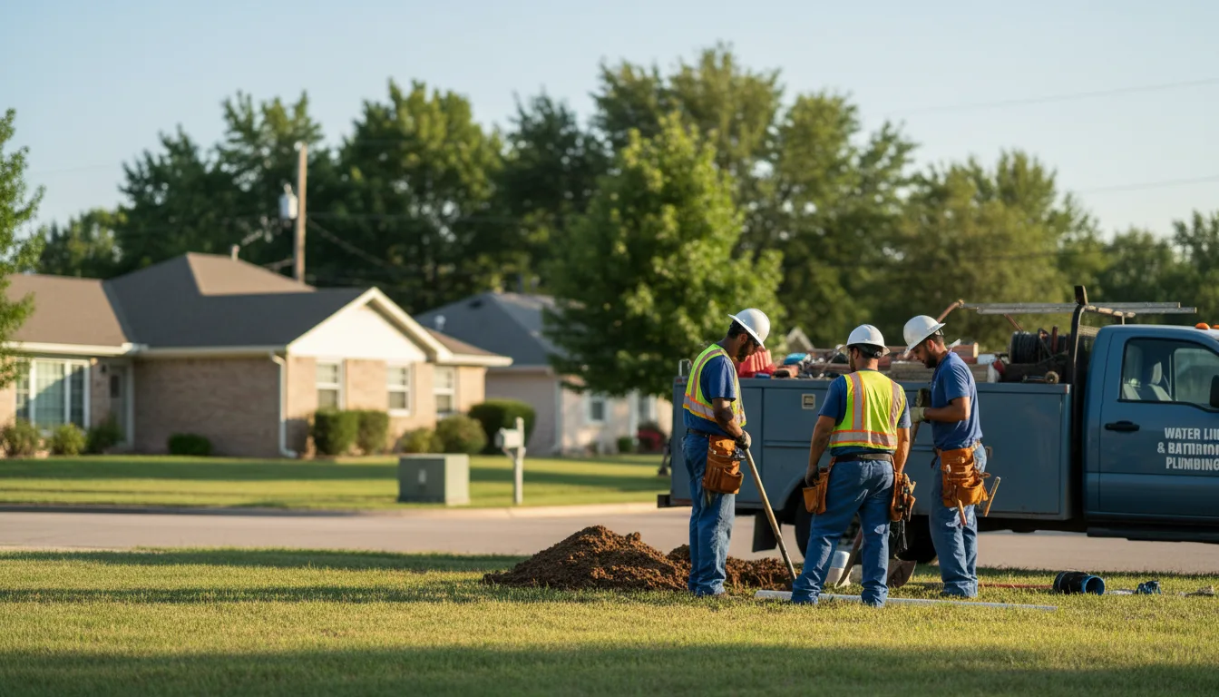 Residential water line and bathroom plumbing service in Trafford, AL